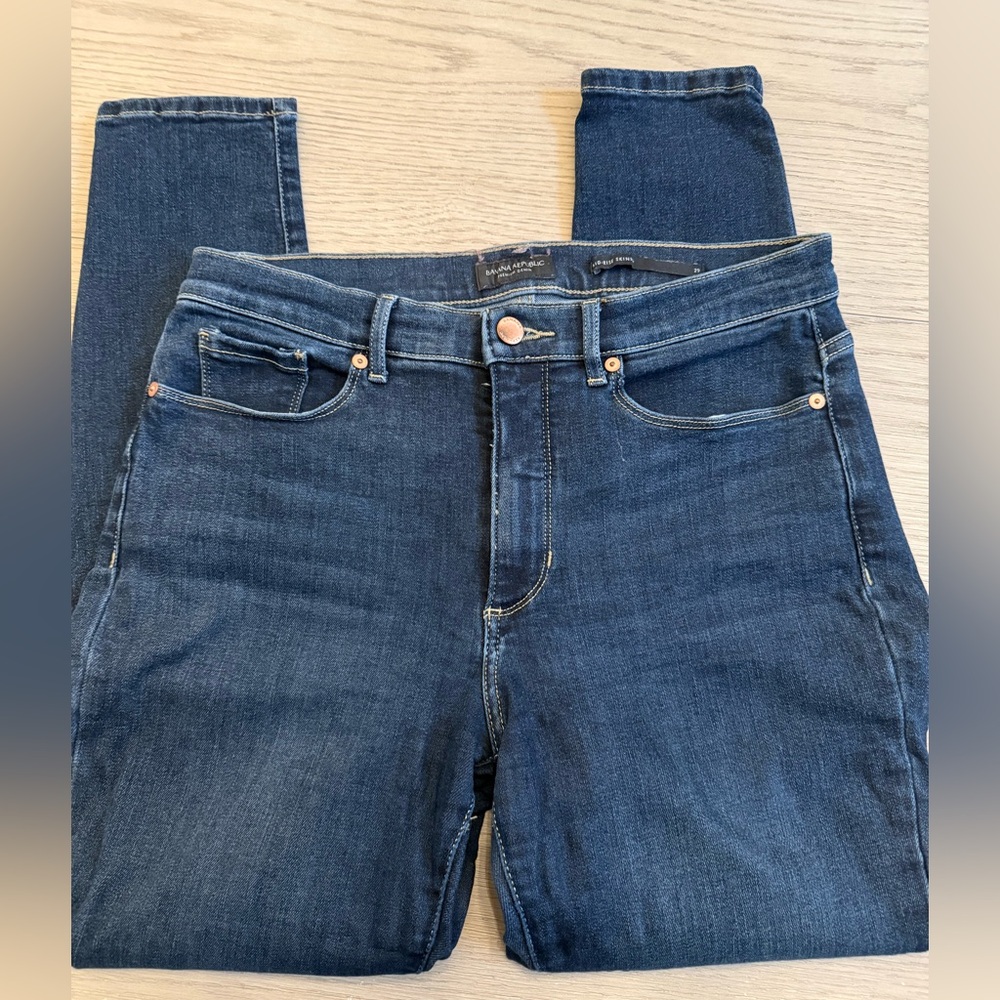 Banana Republic premium denim mid rise skinny Women's Blue Jeans size 29